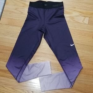 Nike compression Purple ombre pants XS